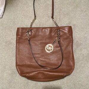 Michael Kors Brown soft pebble leather shoulder bag